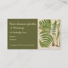 Vintage Botanicals Illustrations Visitkort