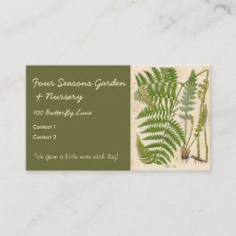 Vintage Botanicals Illustrations Visitkort