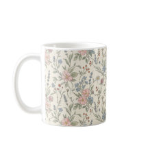 Vintage Botanisk Ängsblomma Kaffemugg