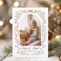 Vintage Botanisk Båge Merry & Bright Foto
