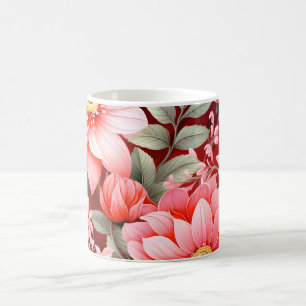 Vintage botanisk blommande blomsterträdgård kaffemugg
