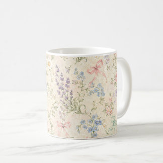 Vintage Botanisk Blommig Cottagecore Trädgård Kaffemugg