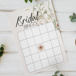 Vintage Botanisk Blommigt Möhippa Bingo