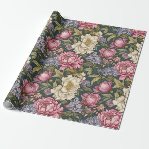 Vintage Botanisk Blommigt Presentpapper
