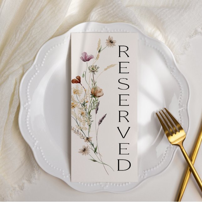 Vintage Botanisk Blommigt reserverad sittplats Meny (Skapare uppladdad)