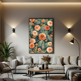 Vintage Botanisk Elegans Canvastryck