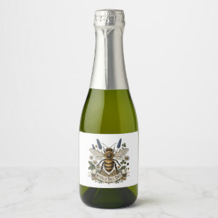 Vintage botanisk illustration för World Bee Day