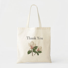Vintage botanisk konst magnolia blommor tack tygkasse