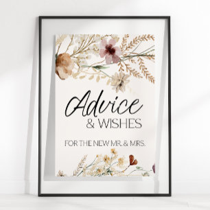 Vintage Botanisk Liten Blommig Kort & Present Skyl Poster
