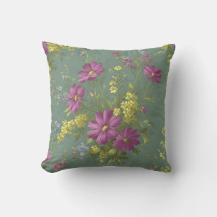 Vintage Botanisk Romantisk Chic Blommig Kudde