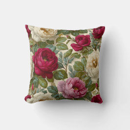 Vintage Botanisk Romantisk Chic Blommig Kudde