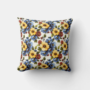 Vintage Botanisk Romantisk Chic Blommig Stilfull Kudde