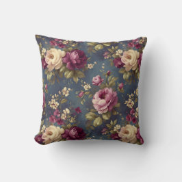 Vintage Botanisk Romantisk Chic Stilig Blommig Kudde