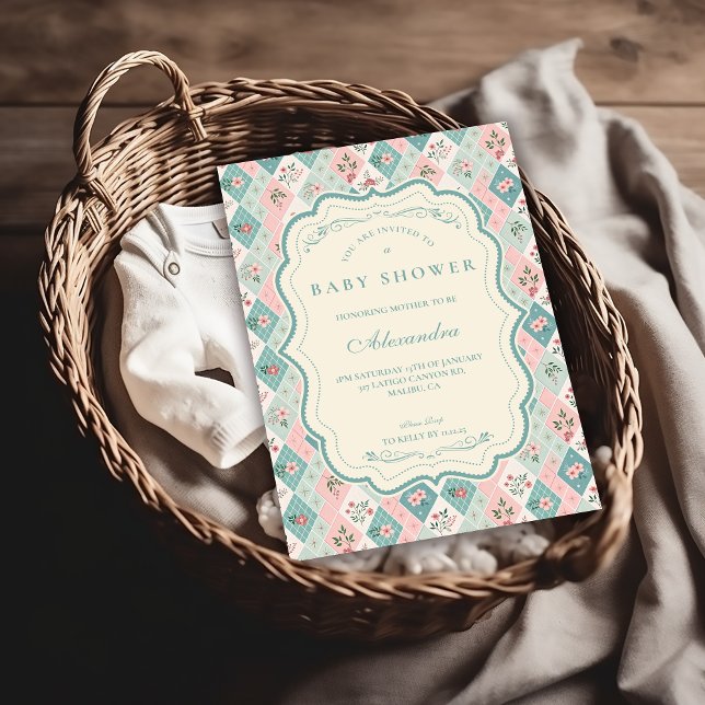 Vintage Botanisk Trädgård Bebis Shower Inbjudningar (Skapare uppladdad)