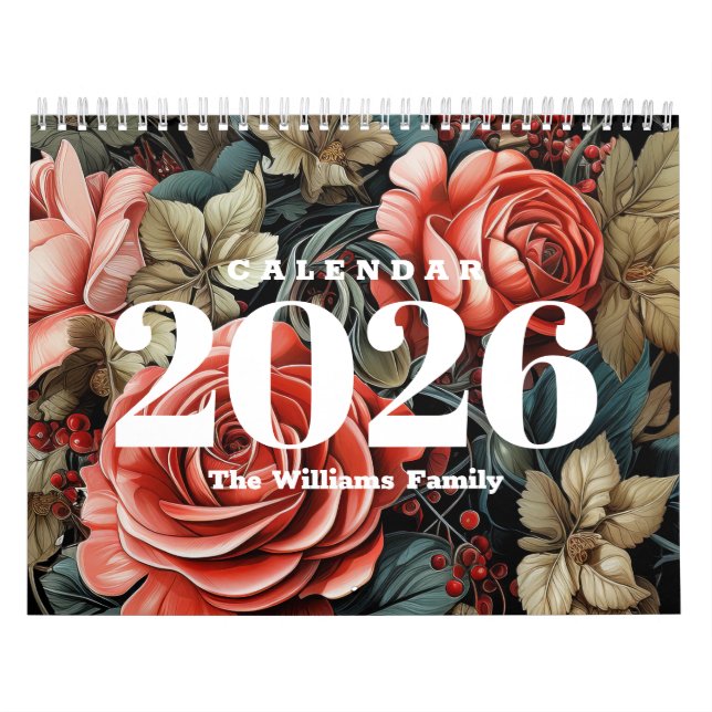 Vintage Botaniska blommor 2025 Kalender (Omslag)