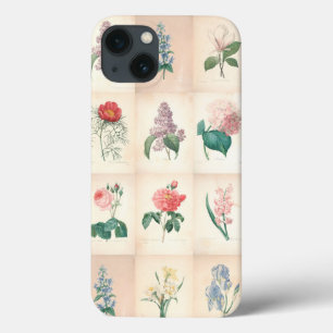 Vintage botaniska blommor iPad-väska