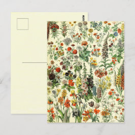 Vintage Botaniska Blommor vykort