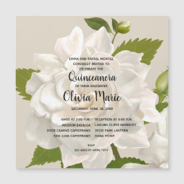 Vintage Botaniska Gardenia Blommigt Quinceañera