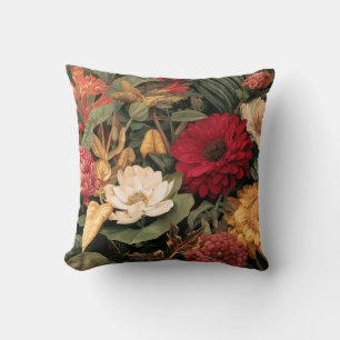 Vintage botaniska illustrationer kudde