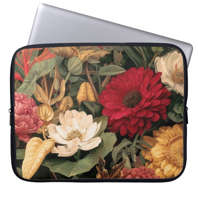 Vintage botaniska illustrationer laptop fodral (Framsidan)