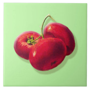 Vintage botaniska illustrationer, tomater kakelplatta