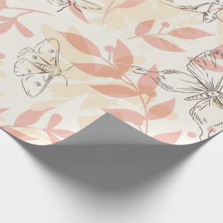 Vintage Botaniska Insekten Garden Presentpapper