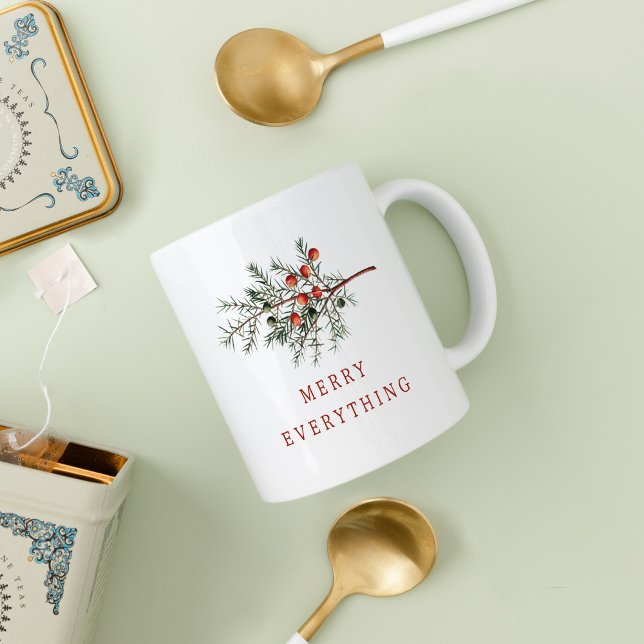 Vintage Botaniska julgranen Greenery Kaffemugg (Skapare uppladdad)