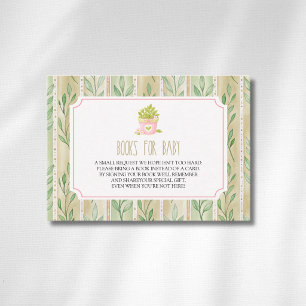 Vintage Botaniska Matcha Växt Böcker För Bebis Tilläggskort