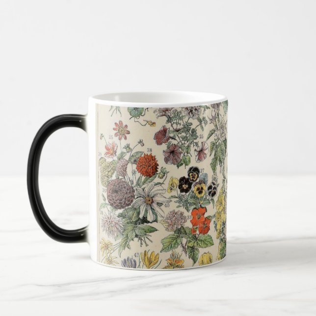 Vintage Botaniska Mönster Magisk Mugg (Vänster)