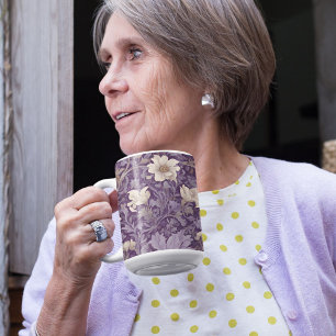 Vintage Botaniska Pension-gåvor för Mamma Violet Mugg