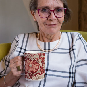 Vintage Botaniska Pension-gåvor till Mamma Red Mugg