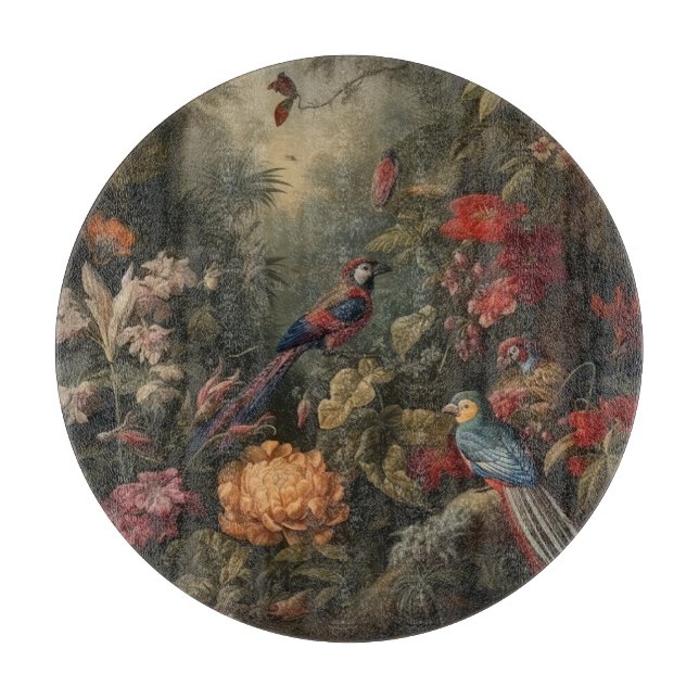 Vintage botaniska scenfåglar blommor i paradiset (Framsidan)