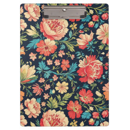 Vintage Botaniska trädgårdsmästare Blommönster-Blu