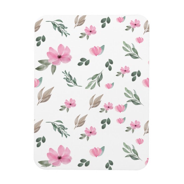 Vintage Botaniskt blomma Magnet (Vertikal)