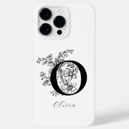 Vintage botaniskt brev O monogramnamn