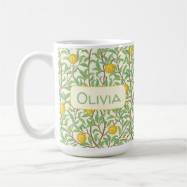 Vintage Botaniskt Citronträdsmönster Kaffemugg
