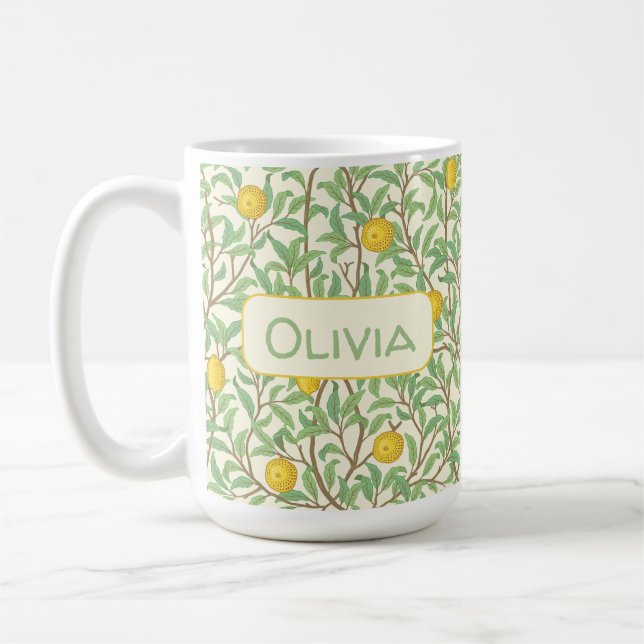 Vintage Botaniskt Citronträdsmönster Kaffemugg (Vänster)