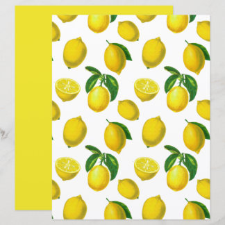 Vintage Botaniskt Citrontryck