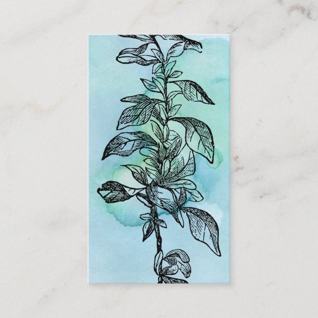 Vintage botaniskt journal eller anteckningskort (Framsida)