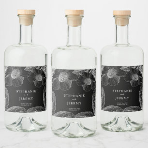 Vintage Botaniskt konst Spritflaskor Etikett