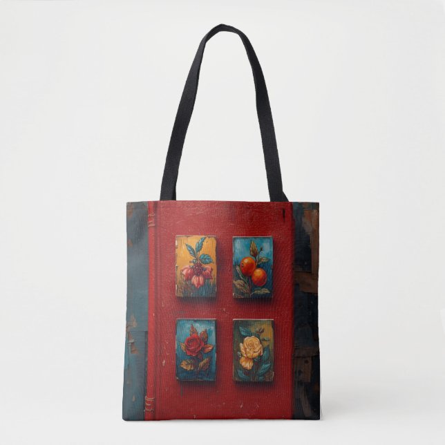 Vintage Botaniskt konst Tote Bag Tygkasse (Framsida)