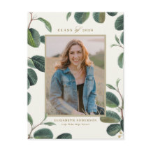 Vintage Botaniskt Löv Beige Photo Studenten