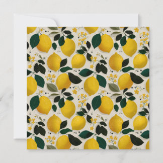 Vintage botaniskt sömlöst mönster med citroner