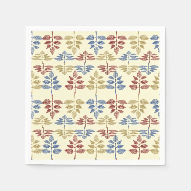 vintage botaniskt tapearkiv pappersservett (Framsidan)