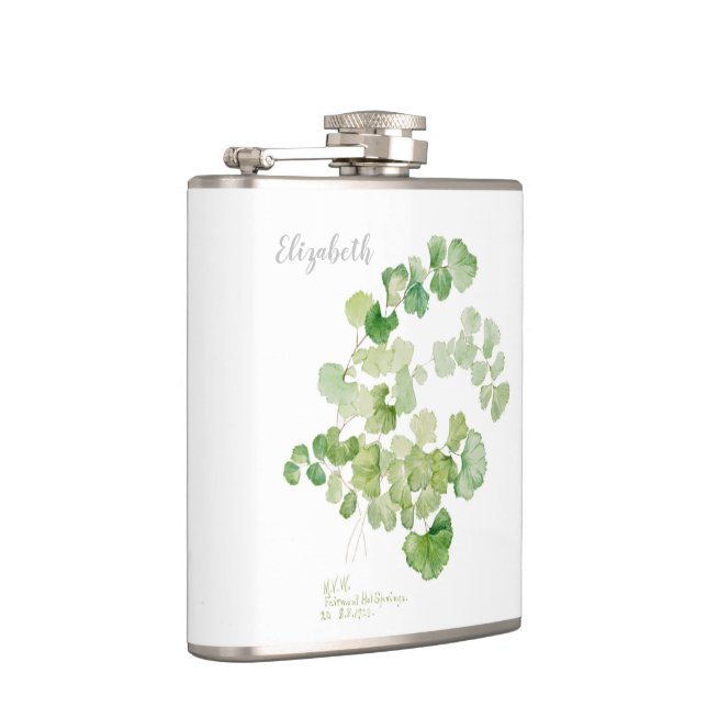 Vintage Botaniskt vattenfärgsmålning Fickplunta (Höger)