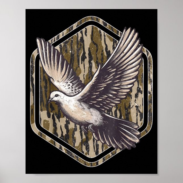 Vintage Bottomland Camo Dove Hunting Season Hunter Poster (Framsidan)