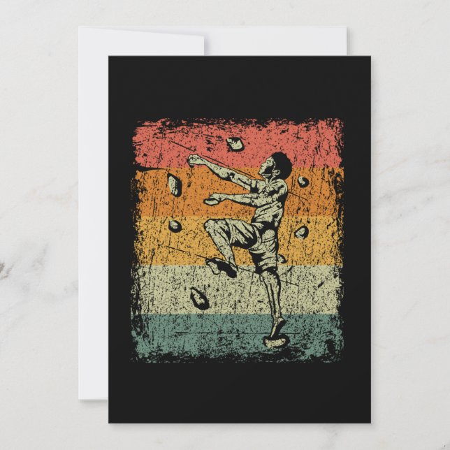 Vintage Bouldering Climber Equipment Inbjudningar (Framsida)