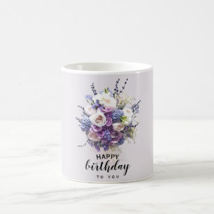 Vintage Bouquet Anpassad barndagskalligrafi Kaffemugg