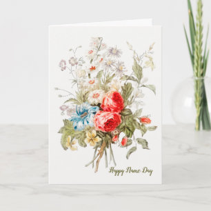 Vintage Bouquet-hälsningskort för Namn-dagen Kort