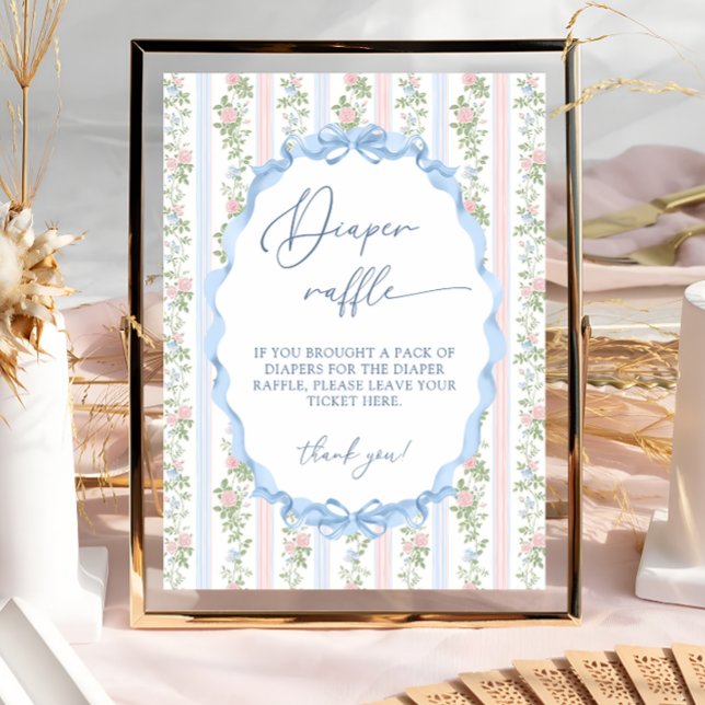 Vintage Bow Blommigt Babykläder, hårklammer Poster (Skapare uppladdad)